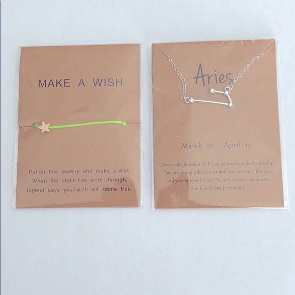 Jewelry - Make A Wish  Bracelet & Aries Necklace